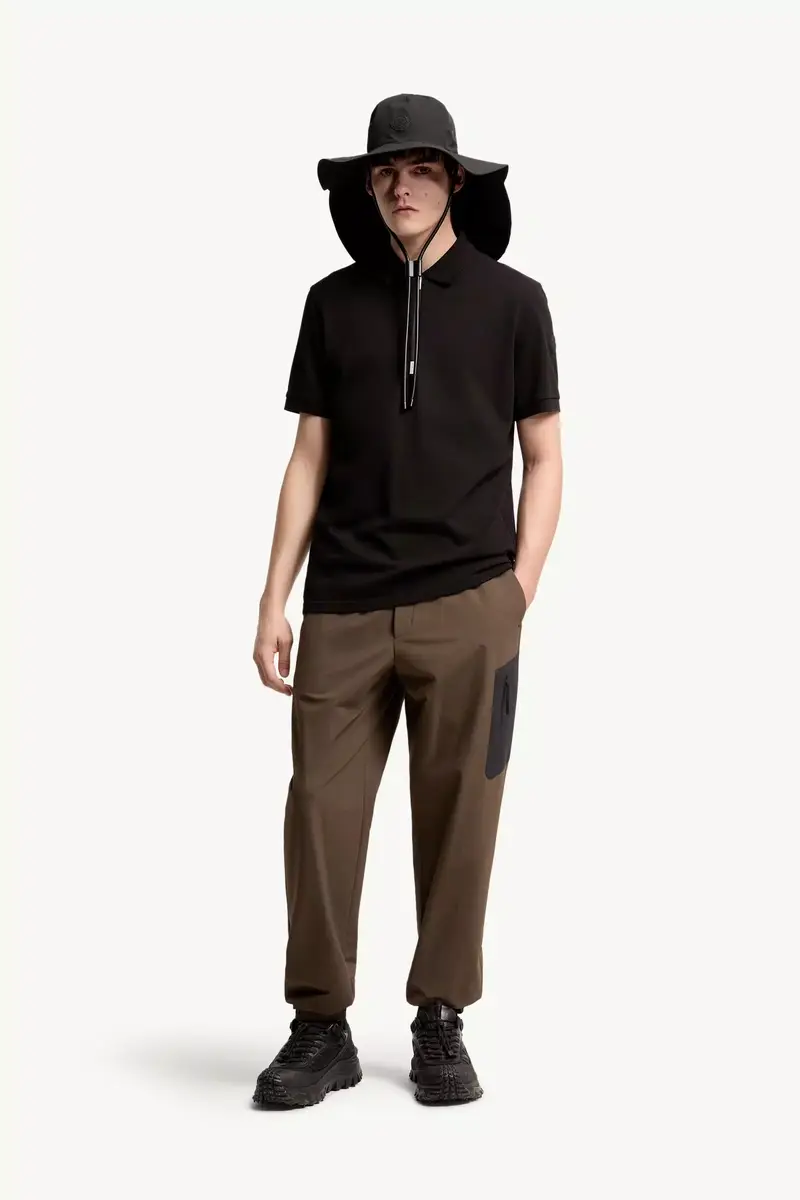 Moncler Logo Cotton Piquet Half-zip Polo Shirt | Thumbnail 2 Moncler Logo Cotton Piquet Half-zip Polo Shirt | Thumbnail 2