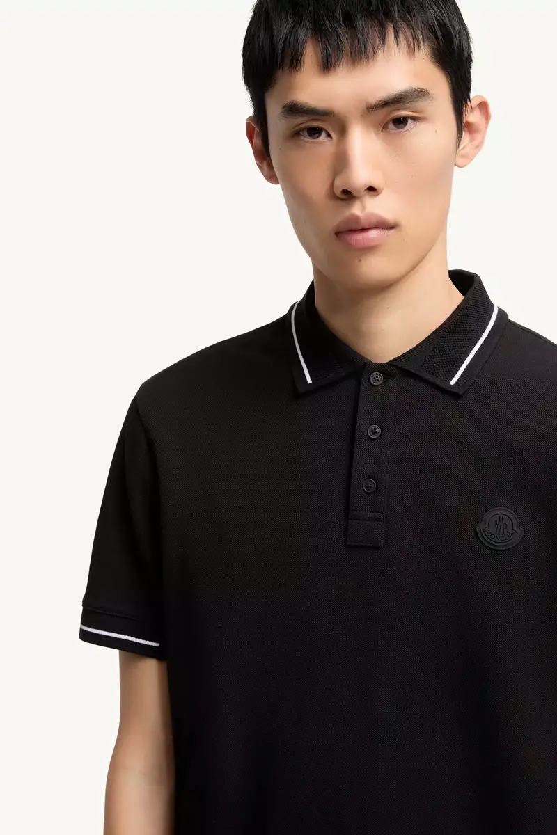 Moncler Logo Patch Cotton Polo Shirt | Thumbnail 7 Moncler Logo Patch Cotton Polo Shirt | Thumbnail 7