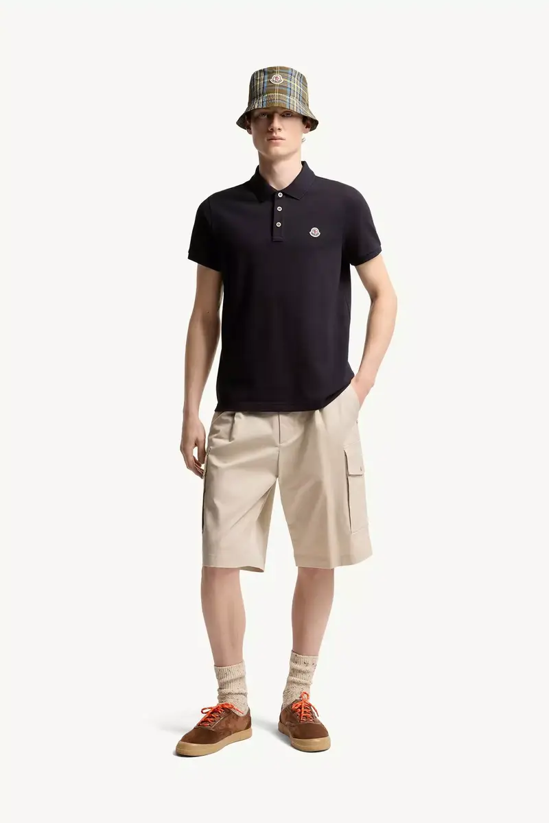 Moncler Logo Patch Cotton Polo Shirt | Thumbnail 2