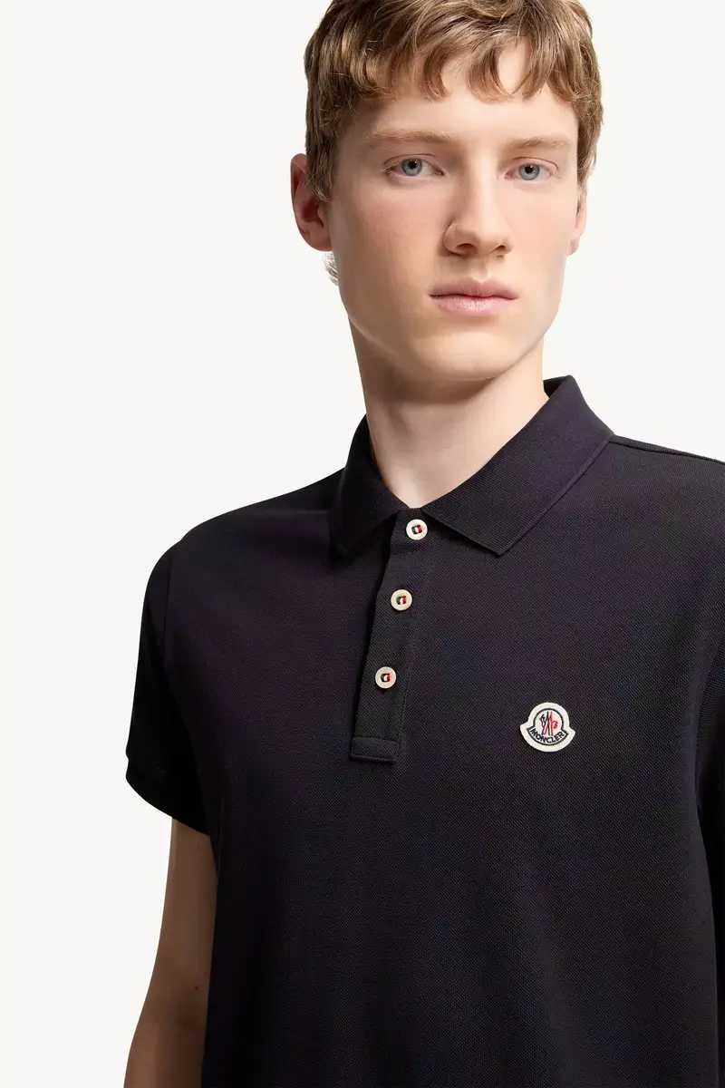 Moncler Logo Patch Cotton Polo Shirt | Thumbnail 6