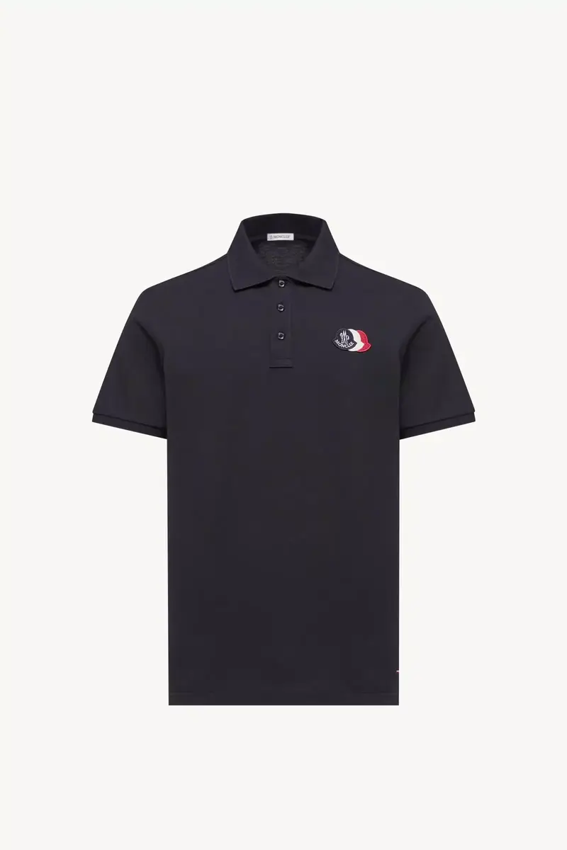 Moncler Logo Patch Cotton Piquet Polo Shirt | Thumbnail 2 Moncler Logo Patch Cotton Piquet Polo Shirt | Thumbnail 2