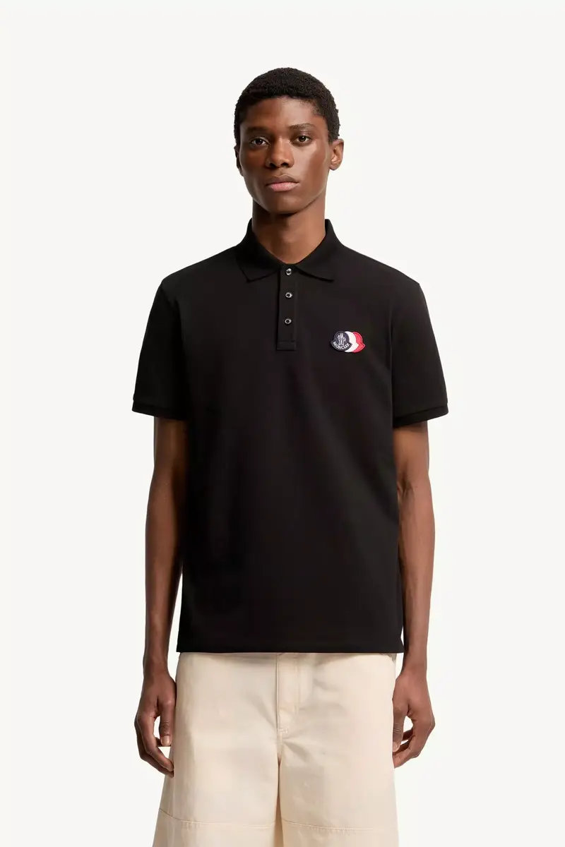 Moncler Logo Patch Cotton Piquet Polo Shirt | Thumbnail 4 Moncler Logo Patch Cotton Piquet Polo Shirt | Thumbnail 4