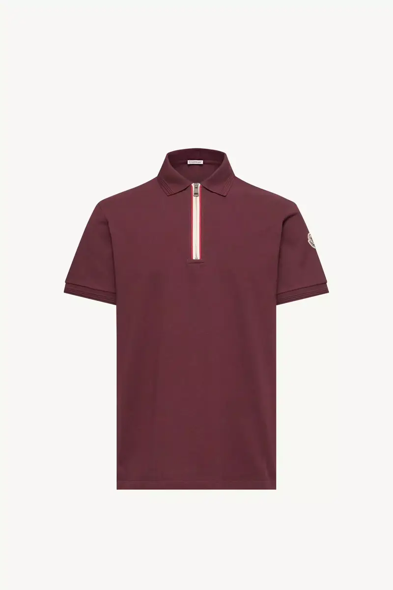 Moncler Tricolor-trimmed Cotton Polo Shirt | Thumbnail 2
