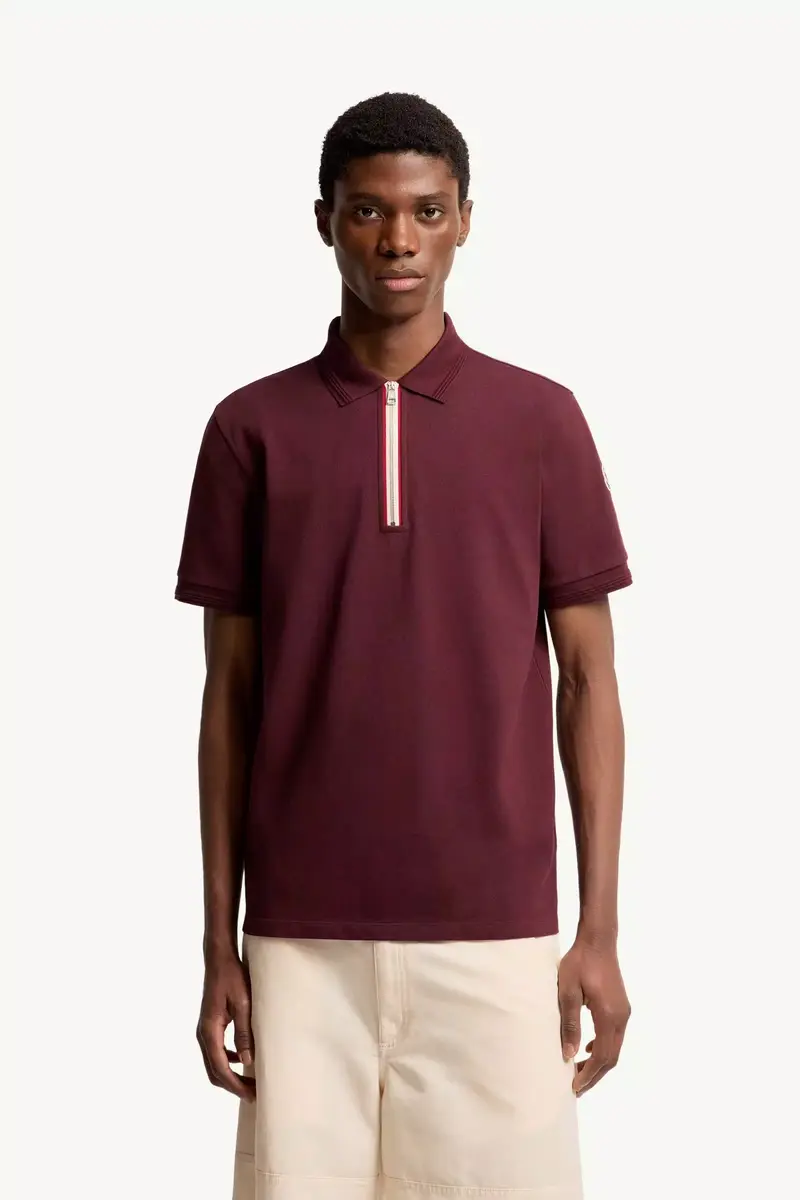 Moncler Tricolor-trimmed Cotton Polo Shirt | Thumbnail 5