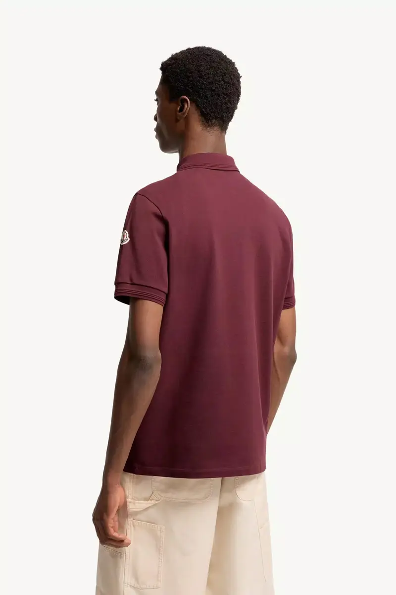 Moncler Tricolor-trimmed Cotton Polo Shirt | Thumbnail 6