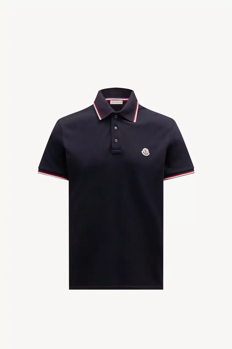 Moncler Tricolor-trimmed Cotton Piquet Polo Shirt | Thumbnail 2 Moncler Tricolor-trimmed Cotton Piquet Polo Shirt | Thumbnail 2