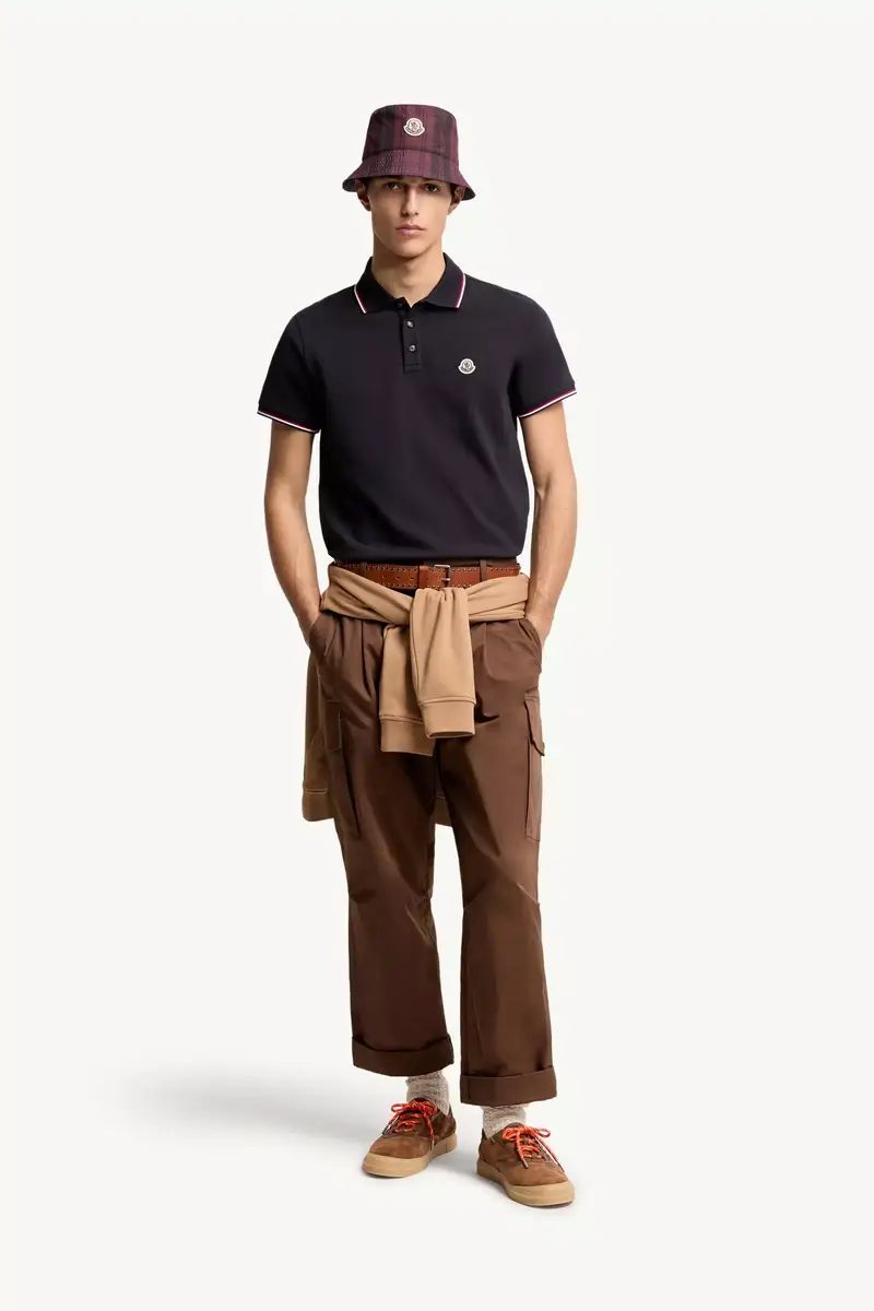 Moncler Tricolor-trimmed Cotton Piquet Polo Shirt | Thumbnail 3 Moncler Tricolor-trimmed Cotton Piquet Polo Shirt | Thumbnail 3