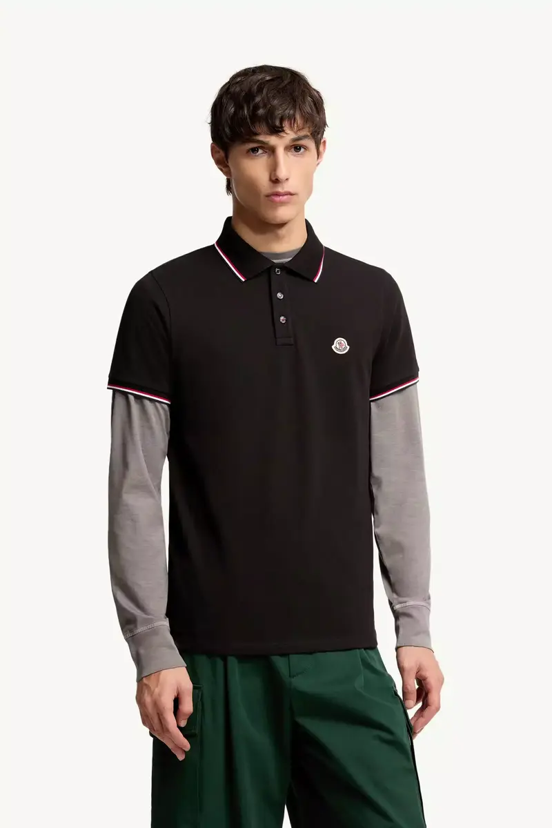 Moncler Tricolor-trimmed Cotton Piquet Polo Shirt | Thumbnail 5 Moncler Tricolor-trimmed Cotton Piquet Polo Shirt | Thumbnail 5