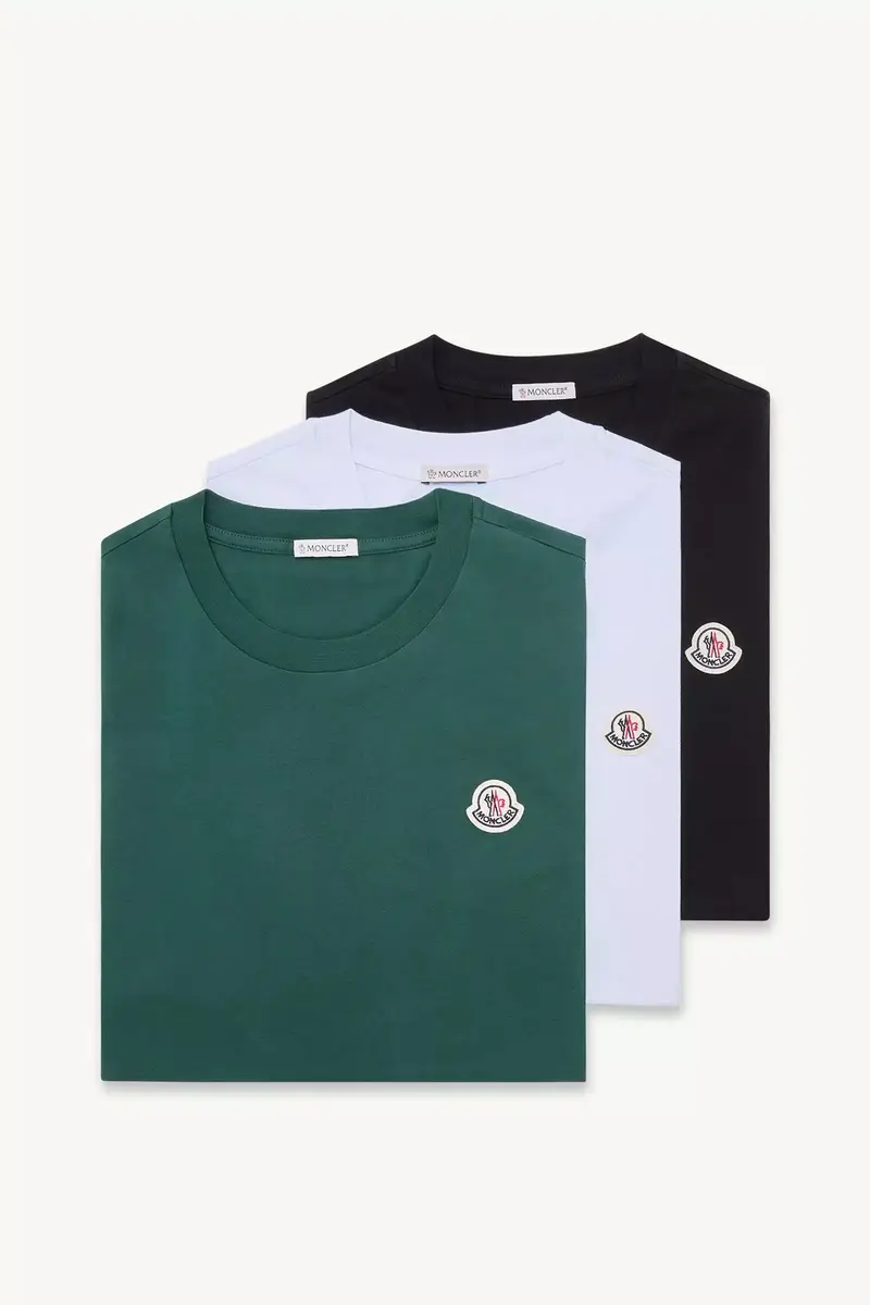 Moncler Logo Patch Cotton T-shirt (pack Of Three) | Thumbnail 2 Moncler Logo Patch Cotton T-shirt (pack Of Three) | Thumbnail 2