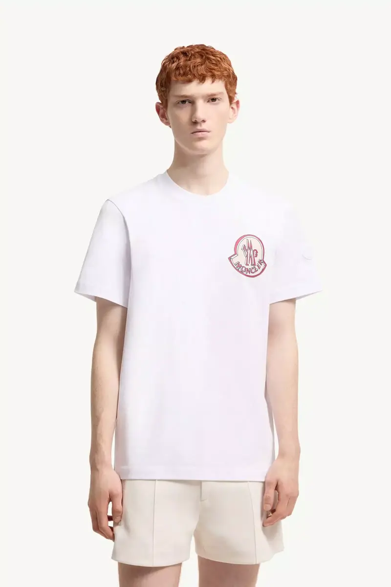 Moncler Logo Cotton T-shirt | Thumbnail 4