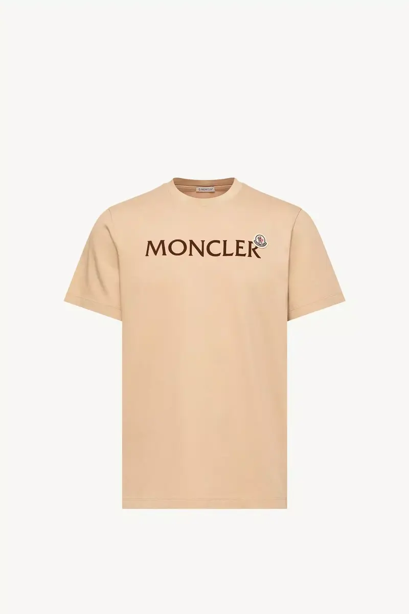 Moncler Flocked Logo Cotton T-shirt | Thumbnail 2 Moncler Flocked Logo Cotton T-shirt | Thumbnail 2