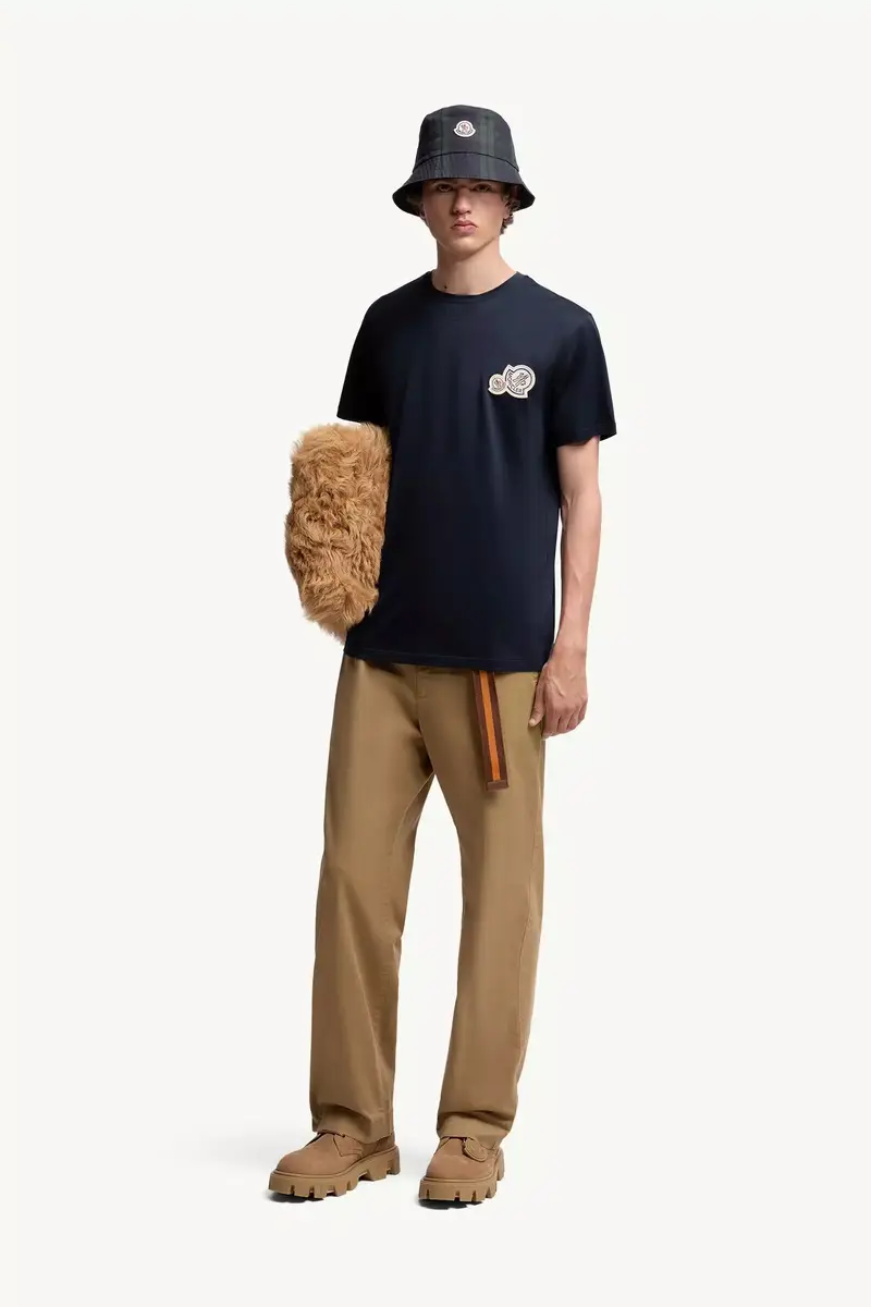 Moncler Double Logo Patch Cotton T-shirt | Thumbnail 3