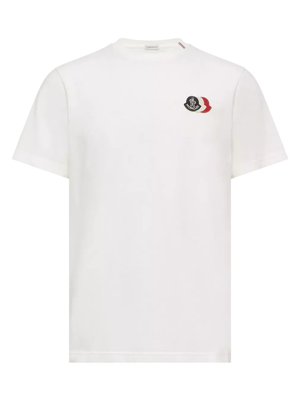 Embroidered Tricolor Logo Cotton T-shirt