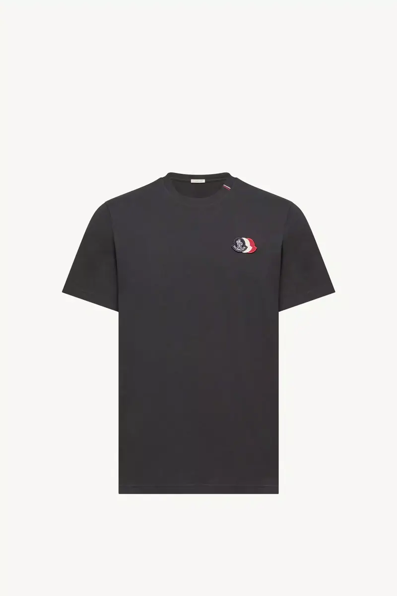 Moncler Embroidered Tricolor Logo Cotton T-shirt | Thumbnail 2 Moncler Embroidered Tricolor Logo Cotton T-shirt | Thumbnail 2