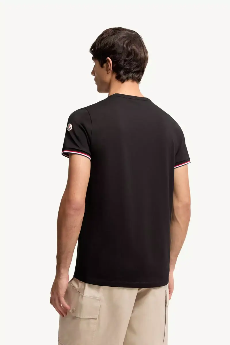 Moncler Tricolor-trimmed Cotton T-shirt | Thumbnail 6 Moncler Tricolor-trimmed Cotton T-shirt | Thumbnail 6