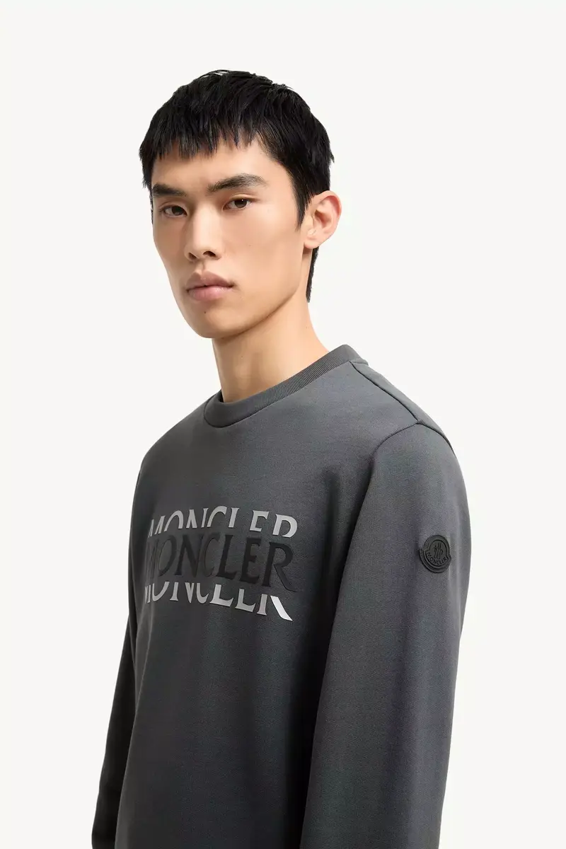 Moncler Logo Cotton Jersey Long Sleeve T-shirt | Thumbnail 4