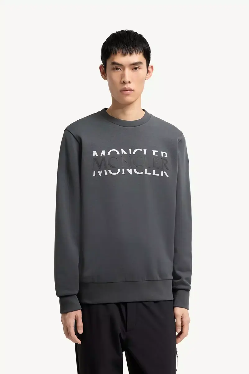 Moncler Logo Cotton Jersey Long Sleeve T-shirt | Thumbnail 5