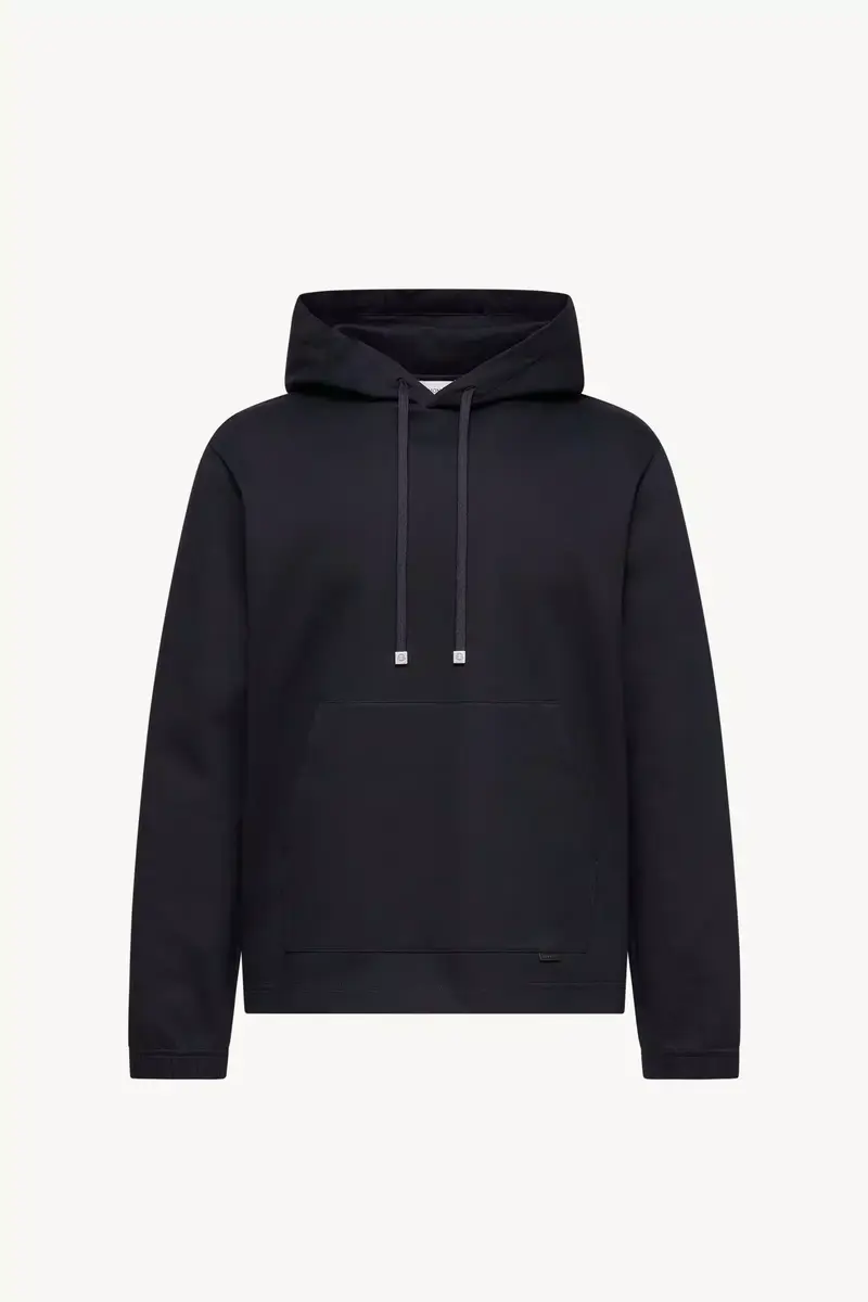 Moncler Leather Logo Cotton Blend Hoodie | Thumbnail 2 Moncler Leather Logo Cotton Blend Hoodie | Thumbnail 2