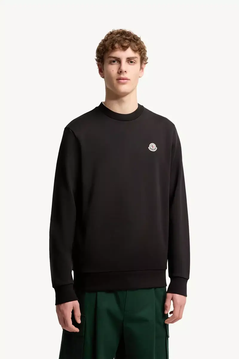 Moncler Logo Patch Cotton Sweatshirt | Thumbnail 5 Moncler Logo Patch Cotton Sweatshirt | Thumbnail 5