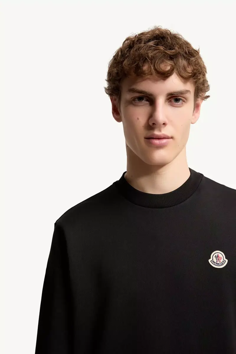 Moncler Logo Patch Cotton Sweatshirt | Thumbnail 7 Moncler Logo Patch Cotton Sweatshirt | Thumbnail 7