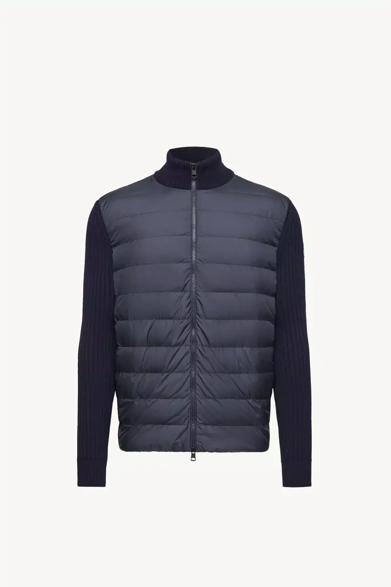 Moncler Padded Wool Zip-up Cardigan | Thumbnail 2 Moncler Padded Wool Zip-up Cardigan | Thumbnail 2