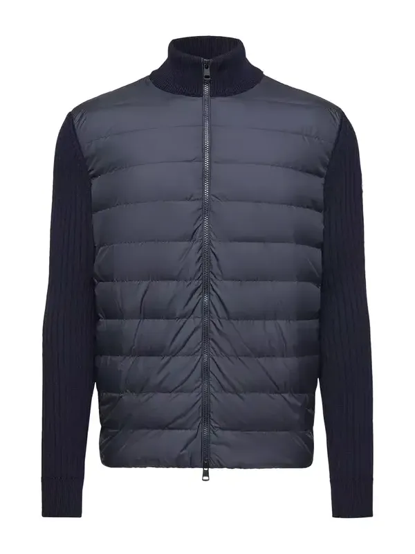 Padded Wool Zip-up Cardigan Padded Wool Zip-up Cardigan