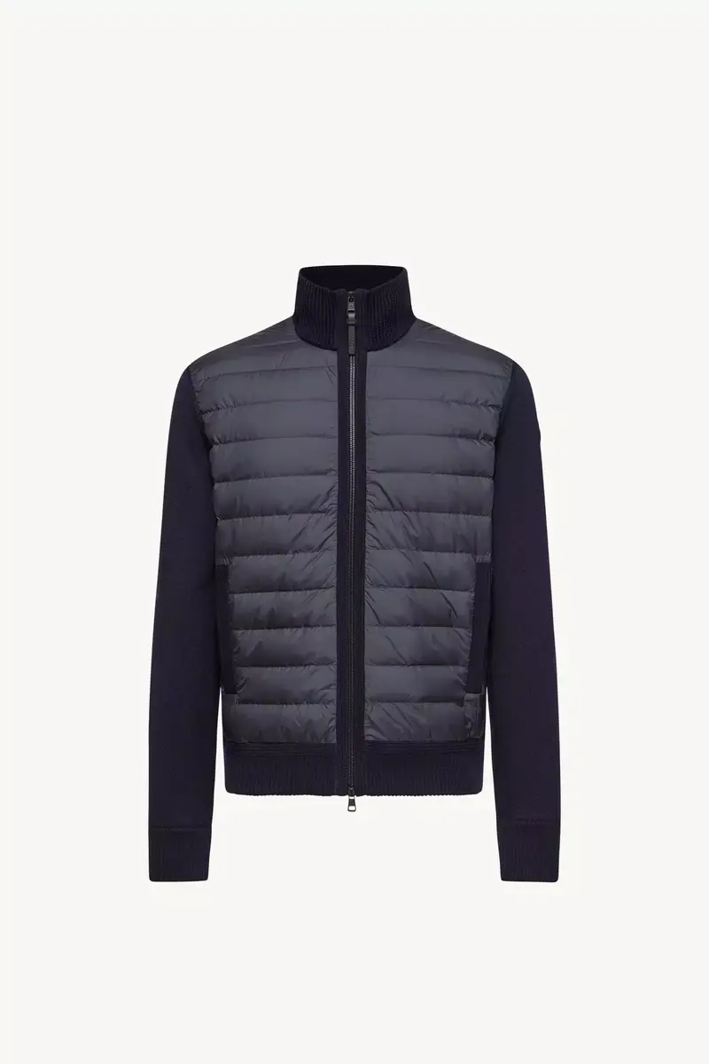 Moncler Padded Zip-up Wool Cardigan | Thumbnail 2 Moncler Padded Zip-up Wool Cardigan | Thumbnail 2