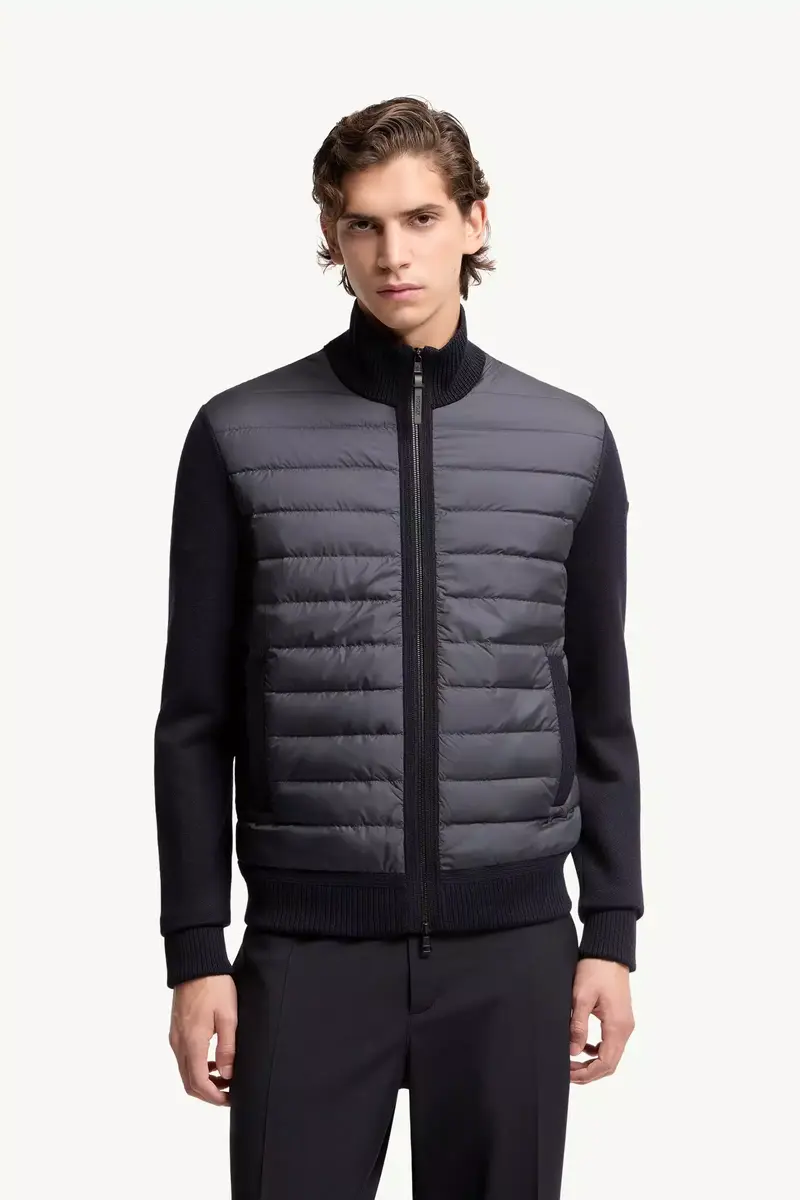 Moncler Padded Zip-up Wool Cardigan | Thumbnail 5 Moncler Padded Zip-up Wool Cardigan | Thumbnail 5
