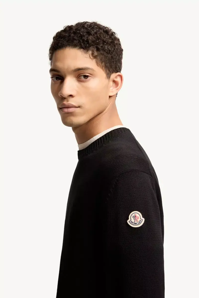 Moncler Logo Patch Cotton Sweater | Thumbnail 4