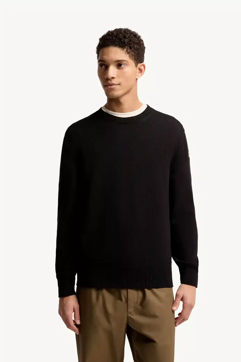 Moncler Logo Patch Cotton Sweater | Thumbnail 5