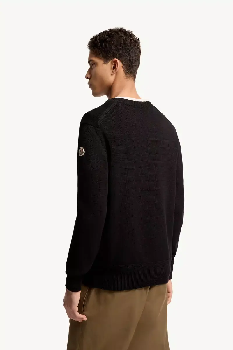 Moncler Logo Patch Cotton Sweater | Thumbnail 6