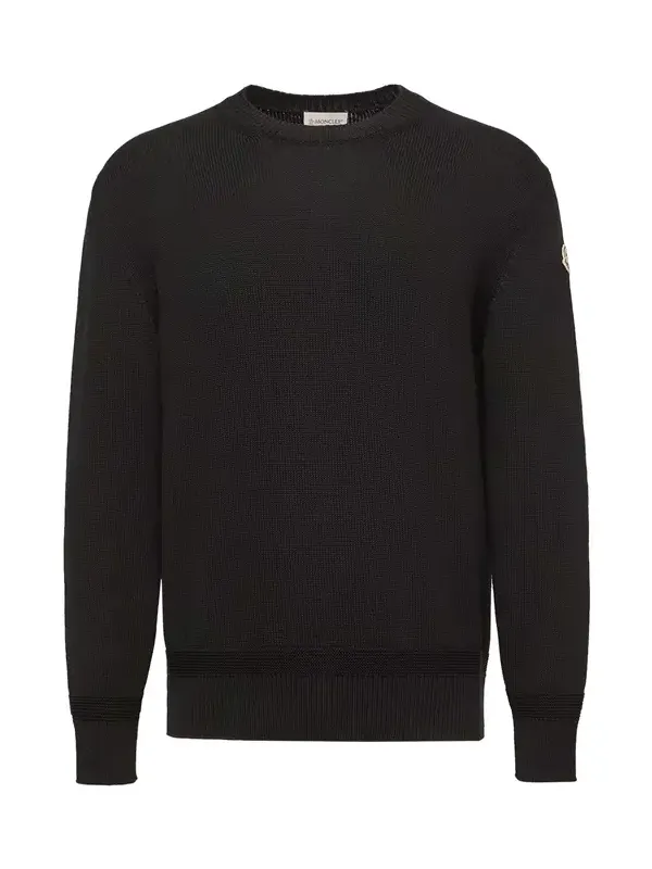 Logo Patch Cotton Sweater Logo Patch Cotton Sweater