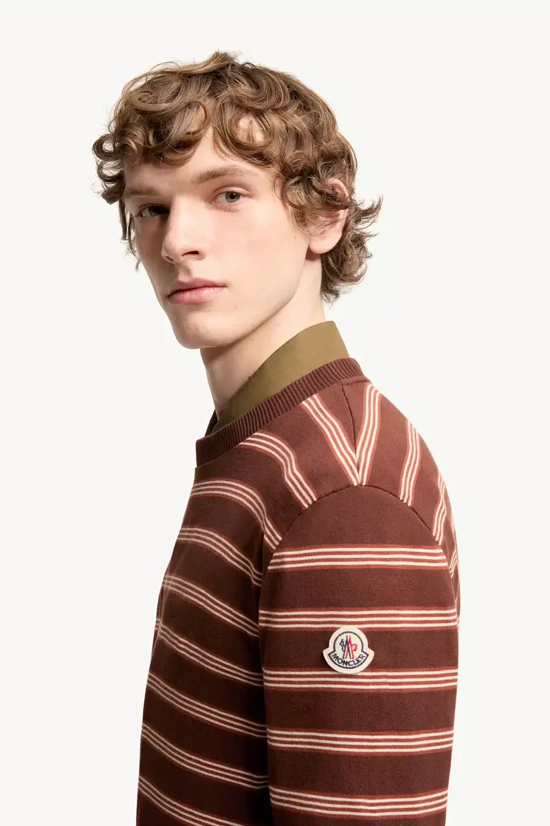 Moncler Striped Cotton Sweatshirt | Thumbnail 4