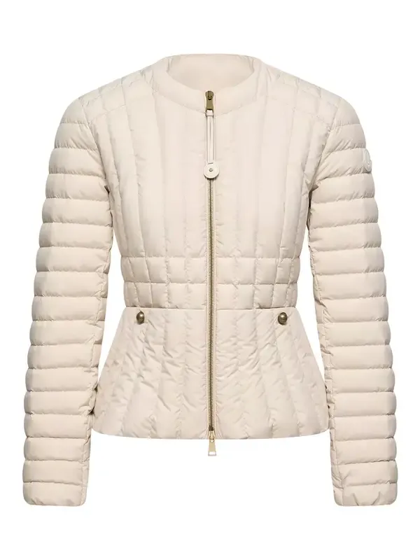 Menthe Vertical-quilted Short Down Jacket