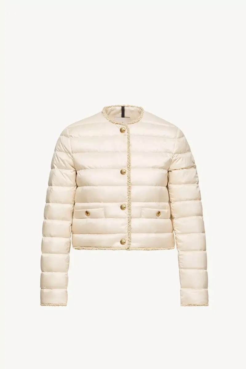 Moncler Fleurs Bouclé-trimmed Short Down Jacket | Thumbnail 2 Moncler Fleurs Bouclé-trimmed Short Down Jacket | Thumbnail 2