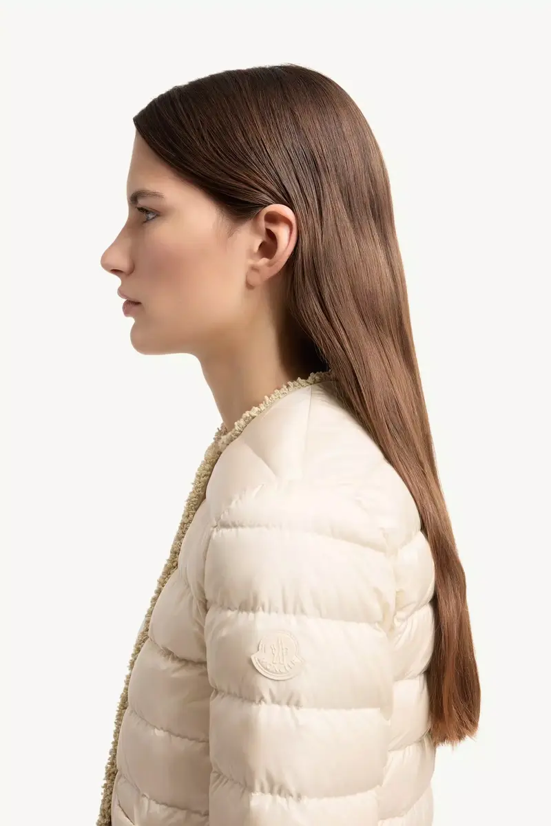 Moncler Fleurs Bouclé-trimmed Short Down Jacket | Thumbnail 4 Moncler Fleurs Bouclé-trimmed Short Down Jacket | Thumbnail 4