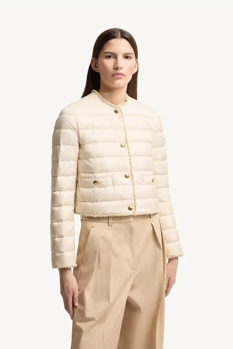 Moncler Fleurs Bouclé-trimmed Short Down Jacket | Thumbnail 5 Moncler Fleurs Bouclé-trimmed Short Down Jacket | Thumbnail 5