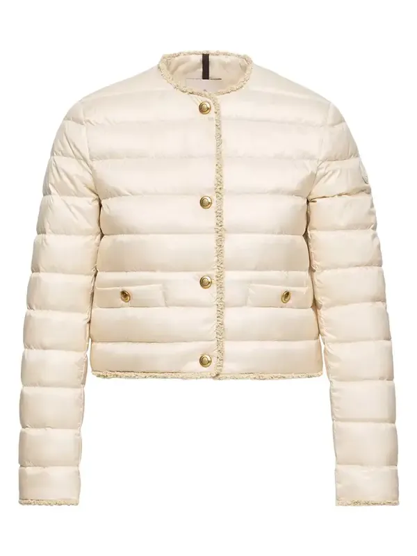 Fleurs Bouclé-trimmed Short Down Jacket Fleurs Bouclé-trimmed Short Down Jacket