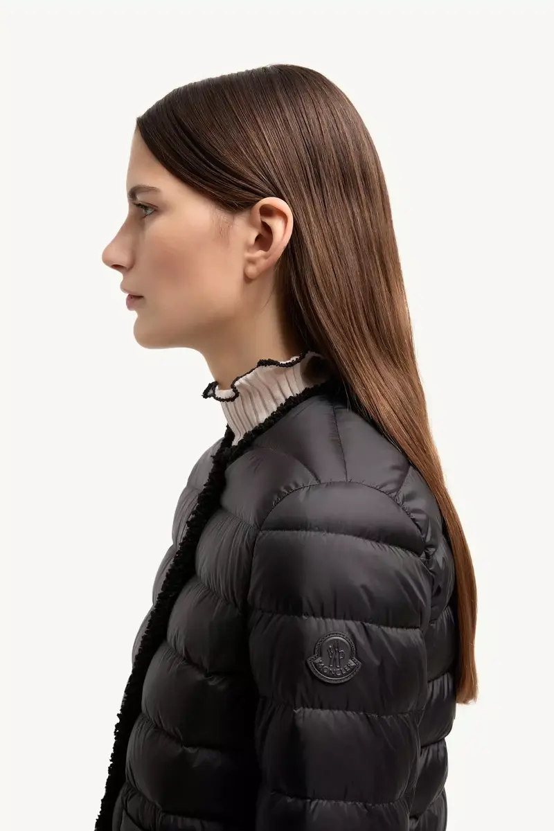 Moncler Fleurs Bouclé-trimmed Short Down Jacket | Thumbnail 4 Moncler Fleurs Bouclé-trimmed Short Down Jacket | Thumbnail 4