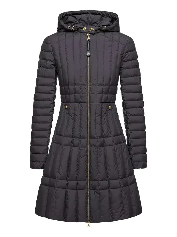 Menthelong Vertical-quilted Hooded Down Jacket
