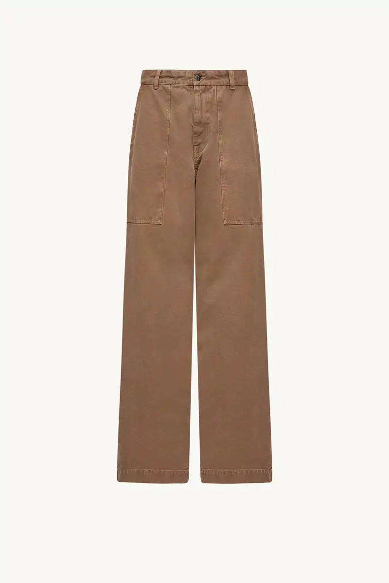 Moncler Leather Logo Cotton Pants | Thumbnail 2 Moncler Leather Logo Cotton Pants | Thumbnail 2