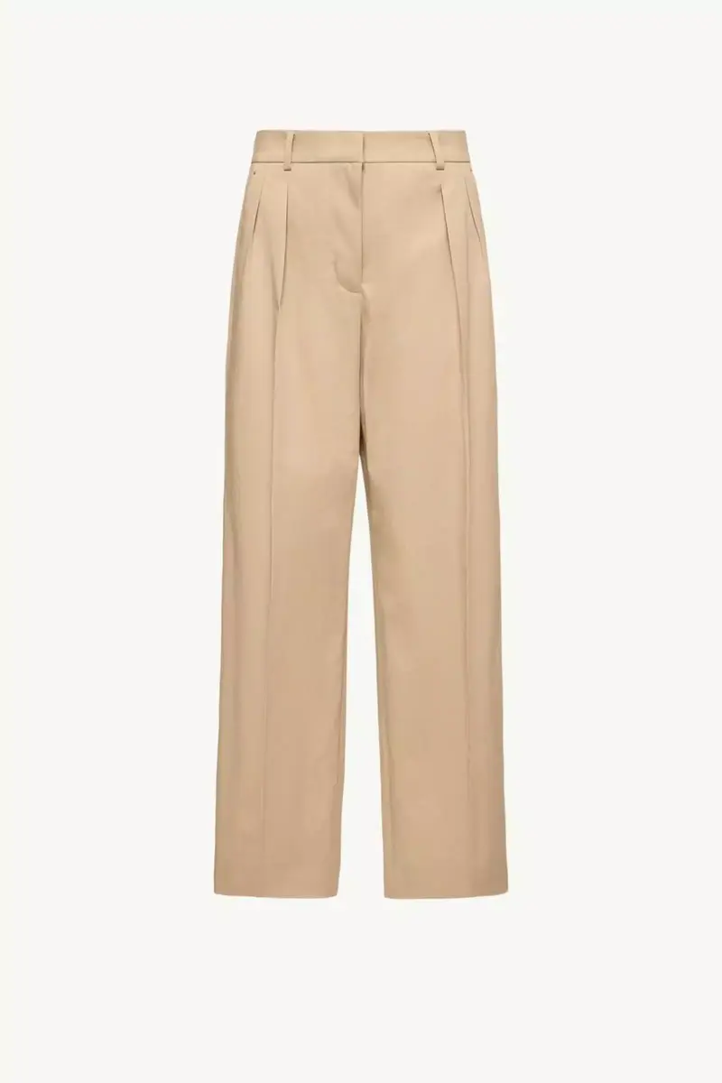 Moncler Cotton Gabardine Wide-leg Tailored Pants | Thumbnail 2 Moncler Cotton Gabardine Wide-leg Tailored Pants | Thumbnail 2