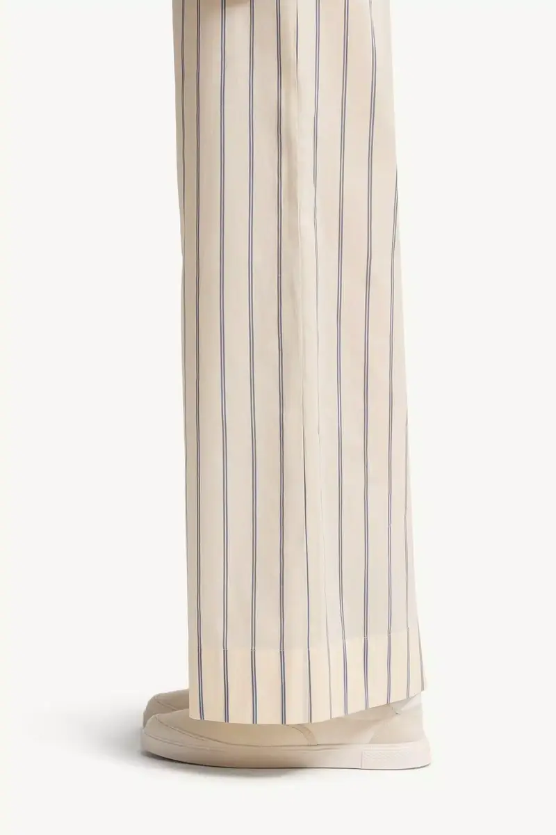 Moncler Striped Cotton & Silk Pants | Thumbnail 4 Moncler Striped Cotton & Silk Pants | Thumbnail 4