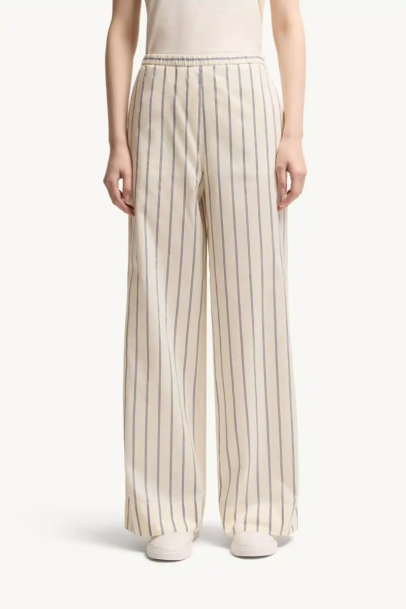 Moncler Striped Cotton & Silk Pants | Thumbnail 5 Moncler Striped Cotton & Silk Pants | Thumbnail 5