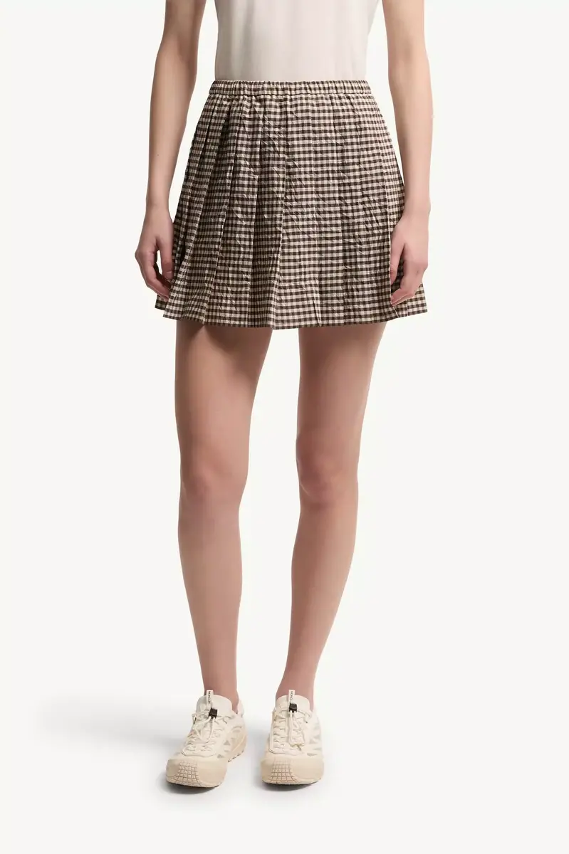 Moncler Vichy Cotton Blend Pleated Mini Skirt | Thumbnail 5 Moncler Vichy Cotton Blend Pleated Mini Skirt | Thumbnail 5