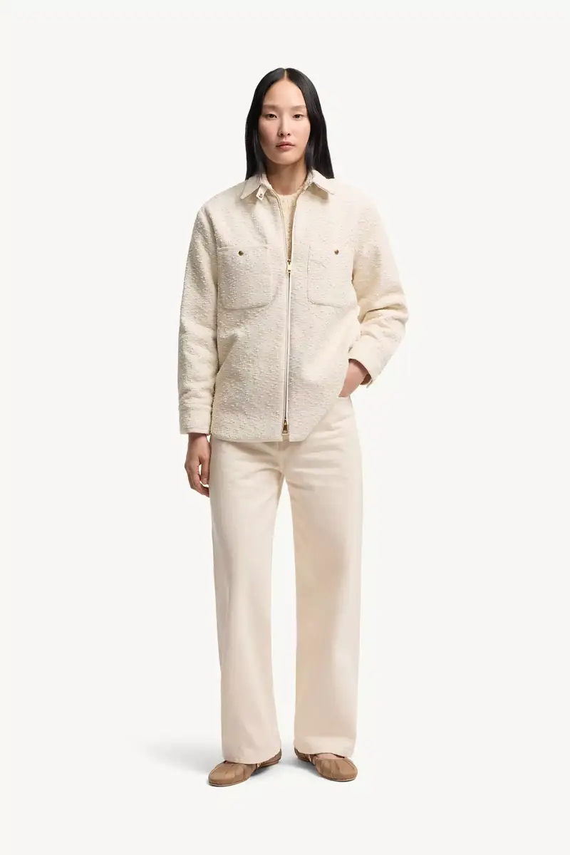 Moncler Cotton Blend Bouclé Down Shirt Jacket | Thumbnail 3 Moncler Cotton Blend Bouclé Down Shirt Jacket | Thumbnail 3