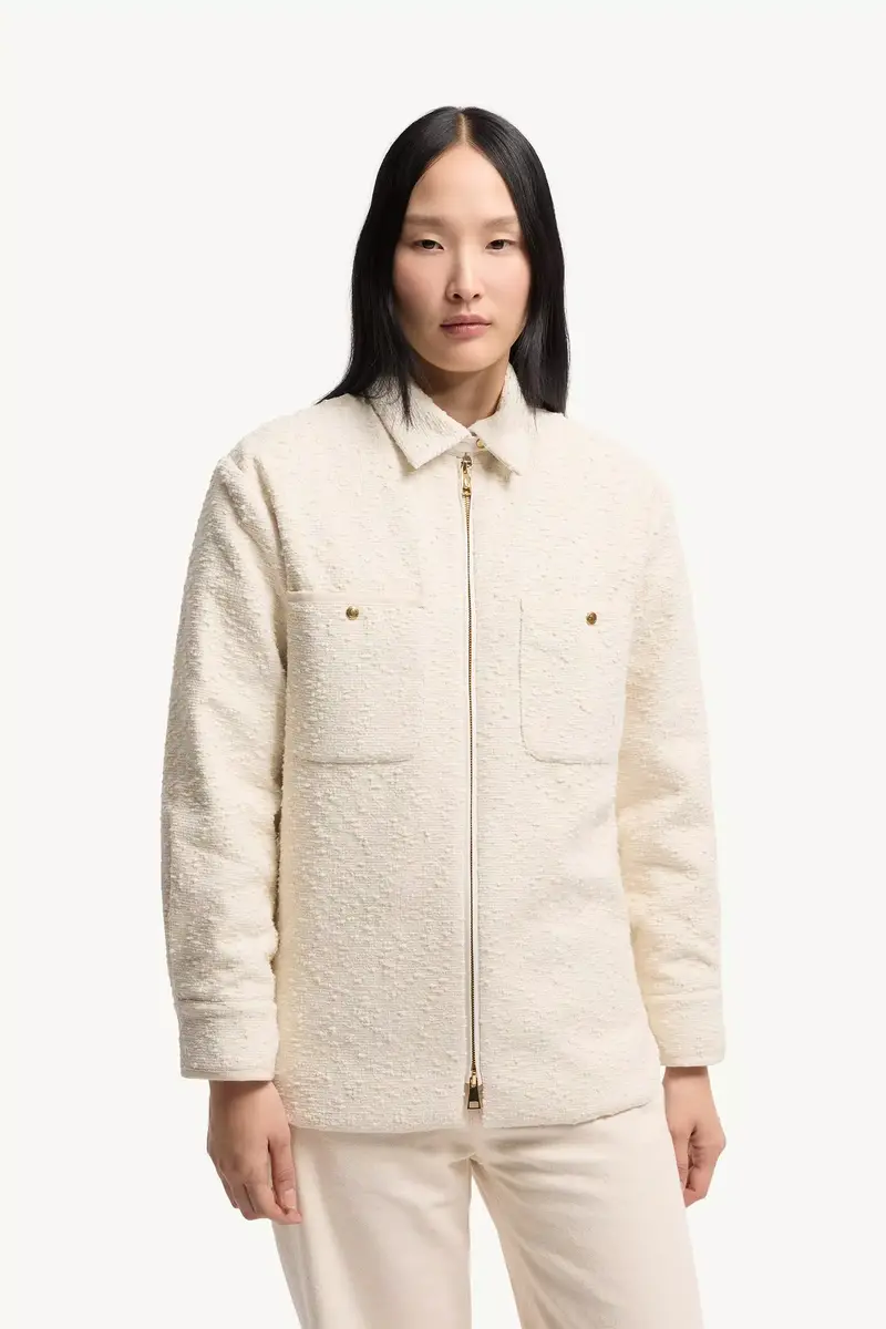 Moncler Cotton Blend Bouclé Down Shirt Jacket | Thumbnail 5 Moncler Cotton Blend Bouclé Down Shirt Jacket | Thumbnail 5