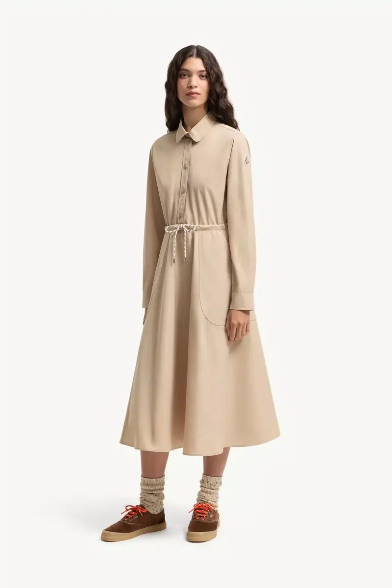 Moncler Poplin Midi Shirt Dress | Thumbnail 5