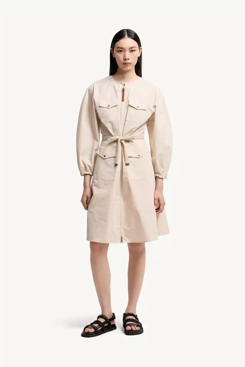 Moncler Pleated Poplin Dress | Thumbnail 5 Moncler Pleated Poplin Dress | Thumbnail 5