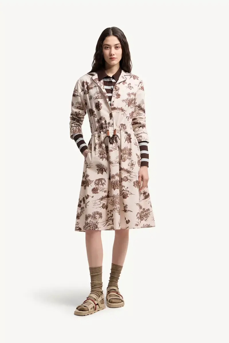 Moncler Floral Knee Length Shirt Dress | Thumbnail 3 Moncler Floral Knee Length Shirt Dress | Thumbnail 3